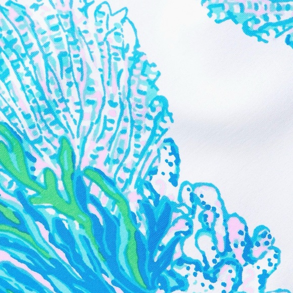 NWT Lilly Pulitzer Brin Scoop Neck One Piece Swimsuit - Las Olas Aqua - Picture 10 of 16